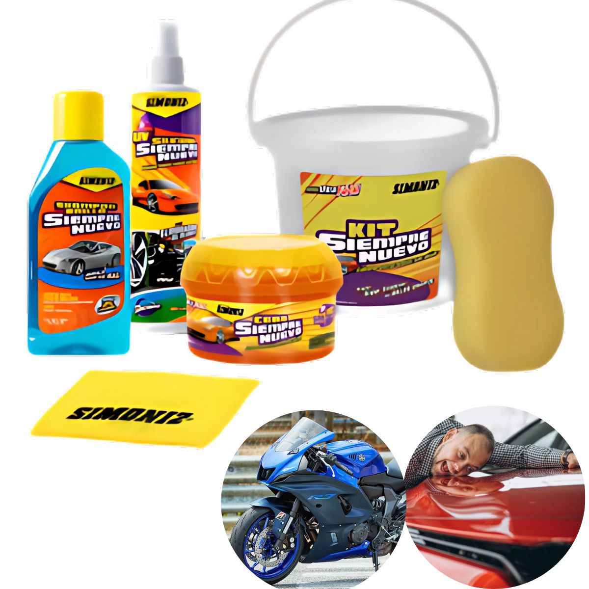 SIMONIZ - Kit Siempre Nuevo Simoniz 6 Productos Carros y Motos