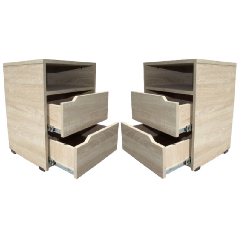 MAOS - Combo X2 Mesa De Noche  Nochero  Mesa Auxiliar