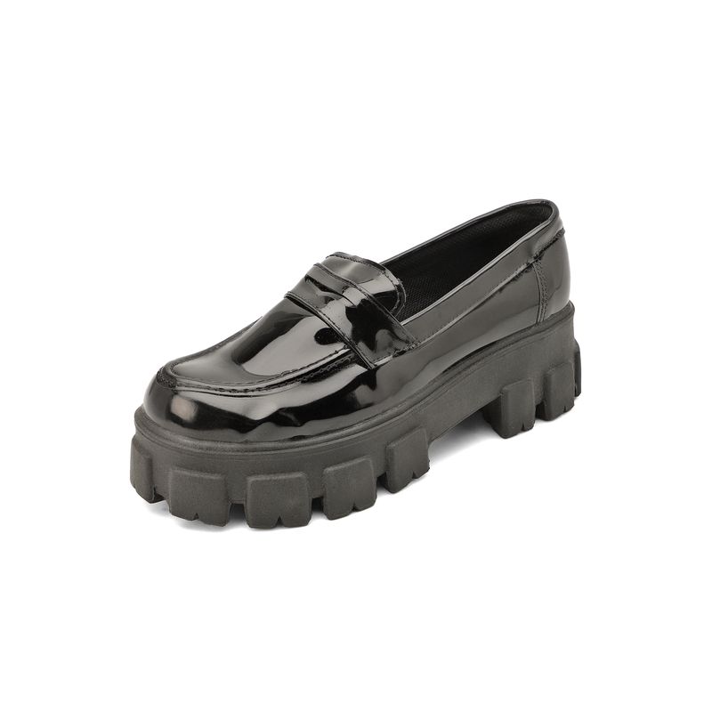 SEVENTEEN - MOCASIN NEGRO CHAROL CON ANTIFAZ SEVENTEEN BELINDA