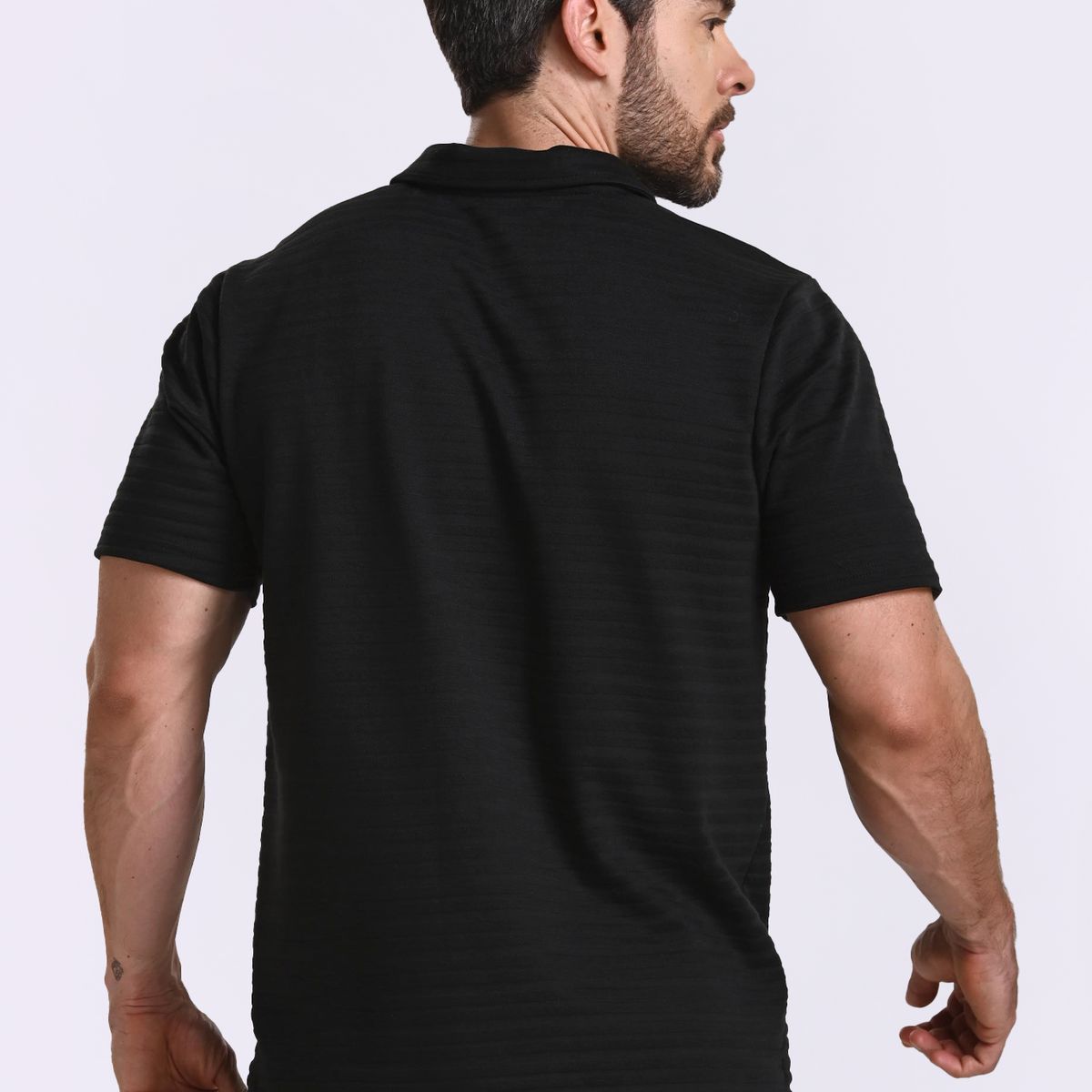 BELIFE - Camiseta polo negra para hombre