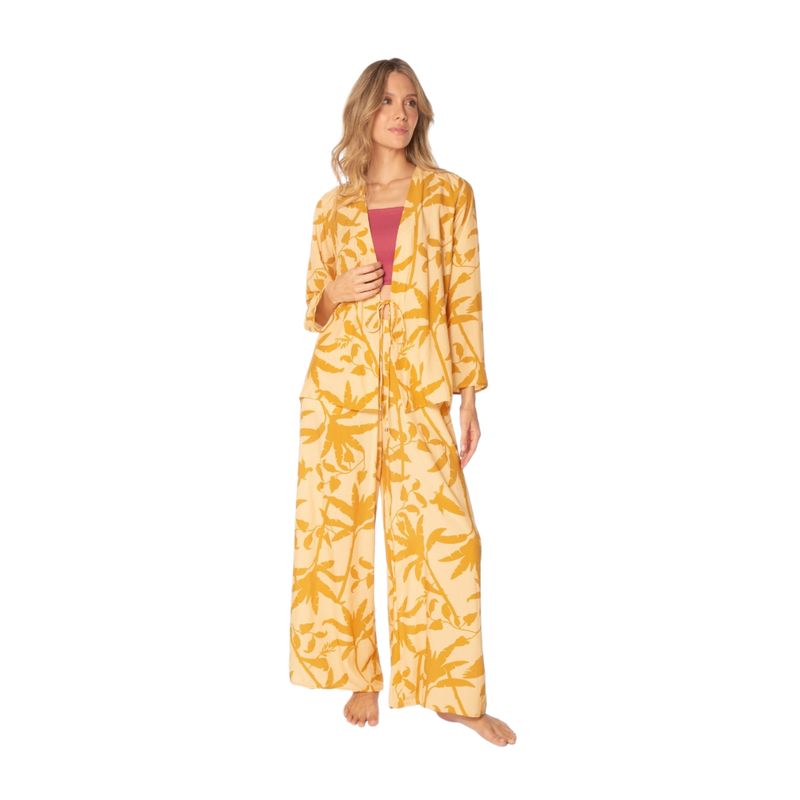 FIORY - Kimono Mujer Mostaza Fiory 3140