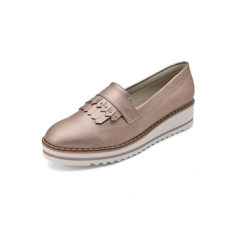 SEVENTEEN - MOCASIN ORO ROSA CON FLECOS SEVENTEEN AURA