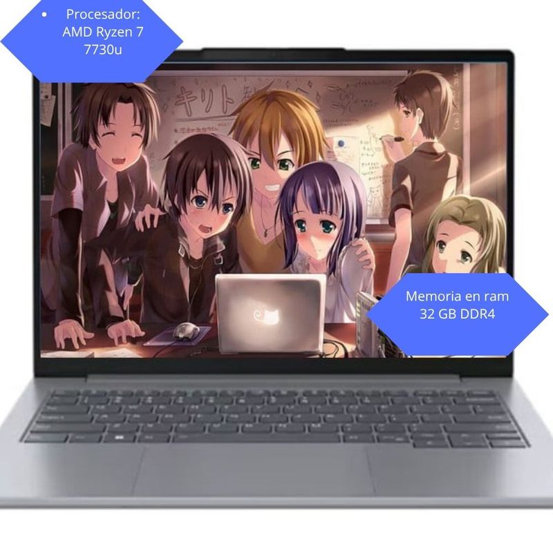 LENOVO - LENOVO THINKBOOK 14 -  AMD RYZEN 7 7730U - RAM  32GB DDR4 - DISCO 512GB SSD