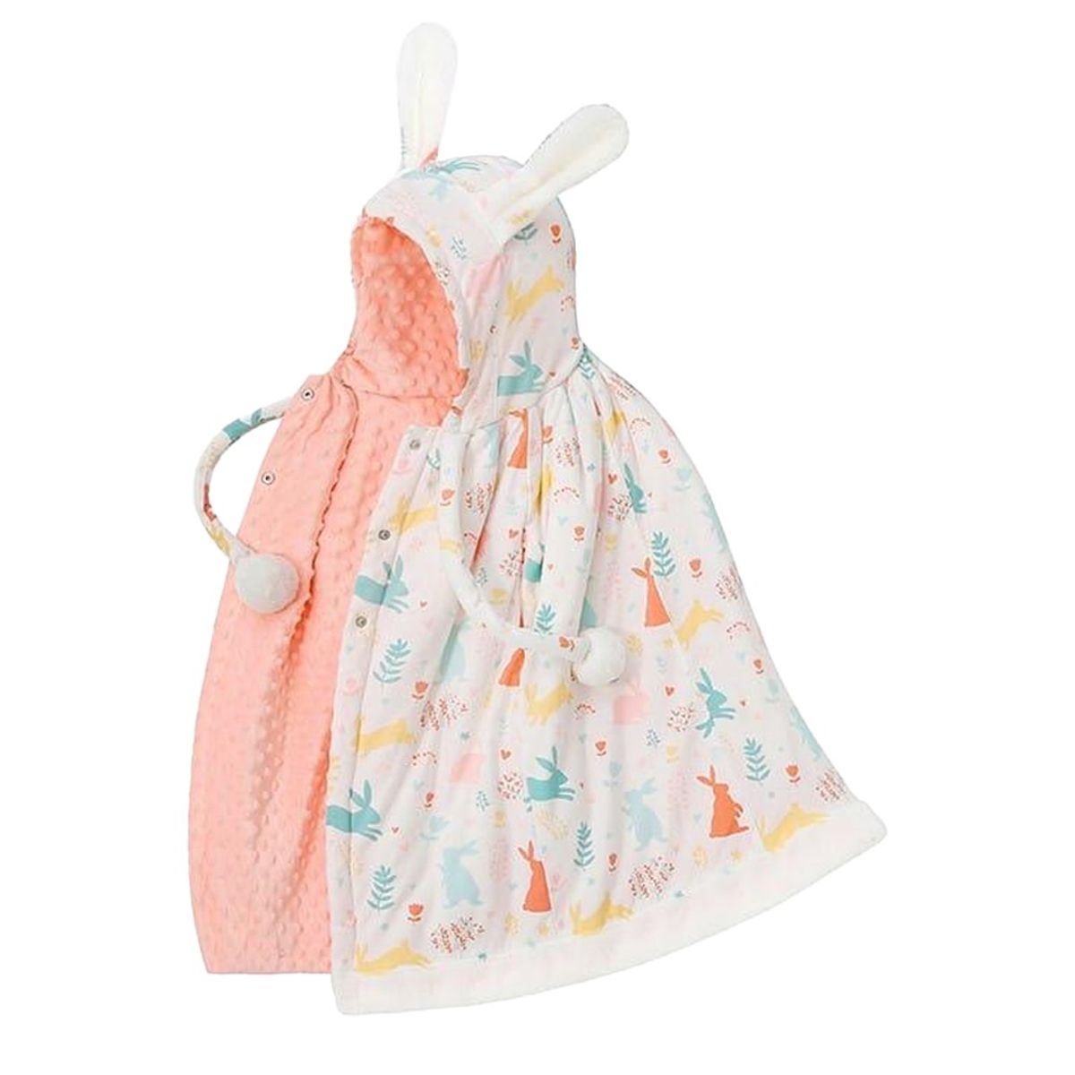 INSULAR - Ruana Bebe Capota Poncho Cobertor Abrigo Conejos