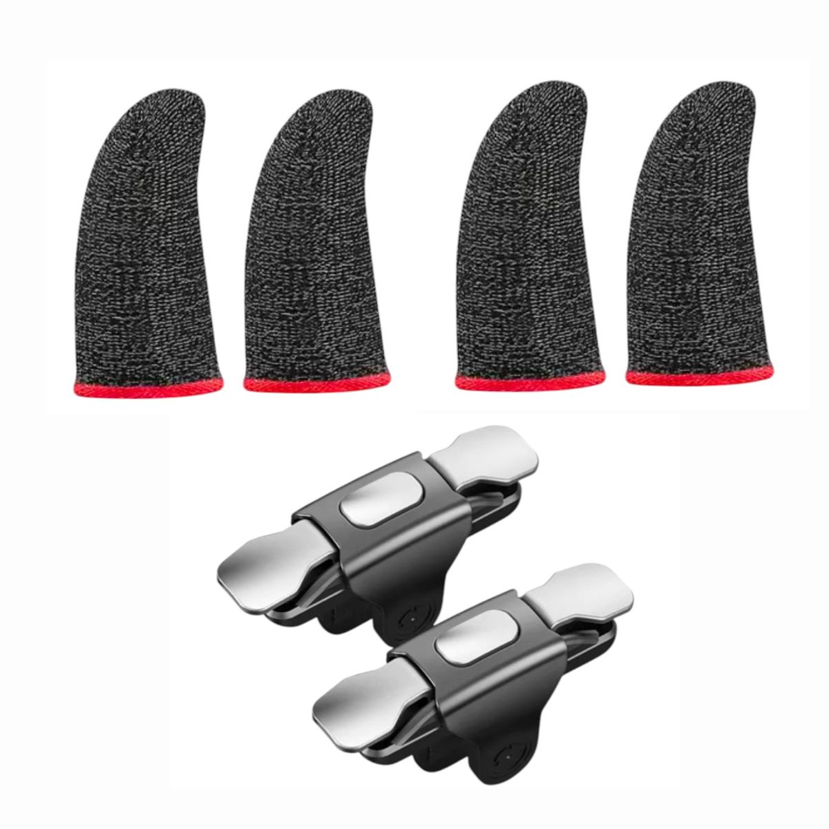 GENERICO - Gatillos L1 R1 Gamer Para Celular + 2 Pares De Dedales