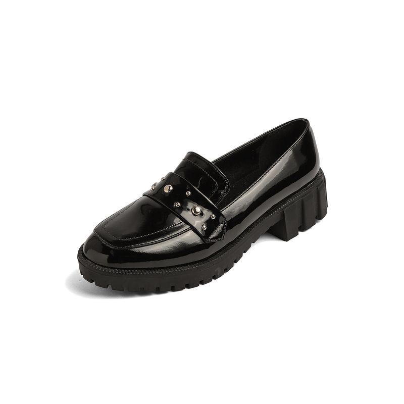 SEVENTEEN - ZAPATO NEGRO CHAROL CON TACHES AMINA