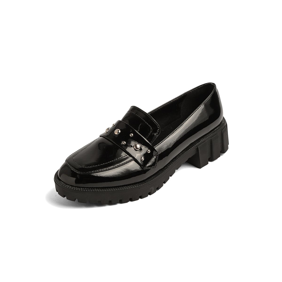 SEVENTEEN - ZAPATO NEGRO CHAROL CON TACHES AMINA