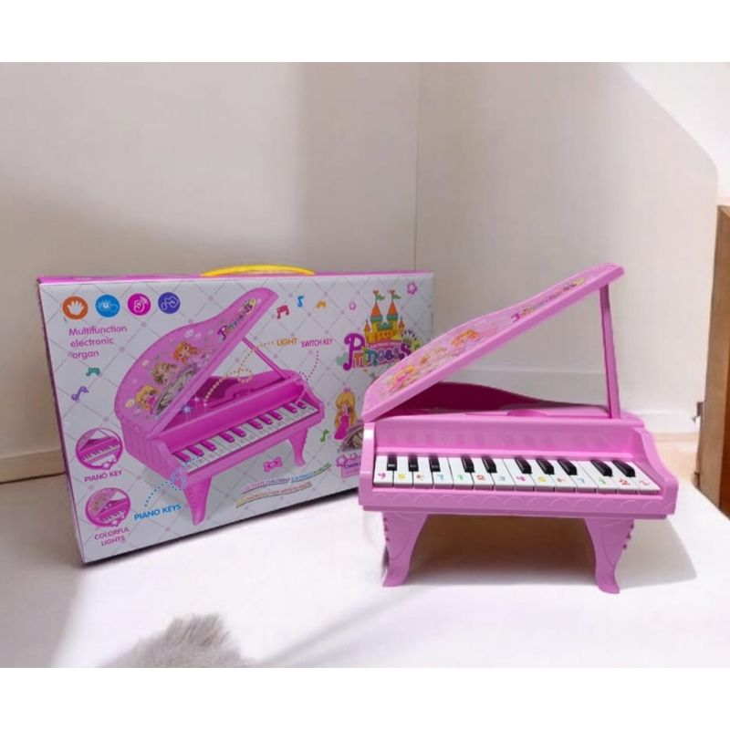 GENERICO - Piano de juguete Pink Princesses con luces led Rosa