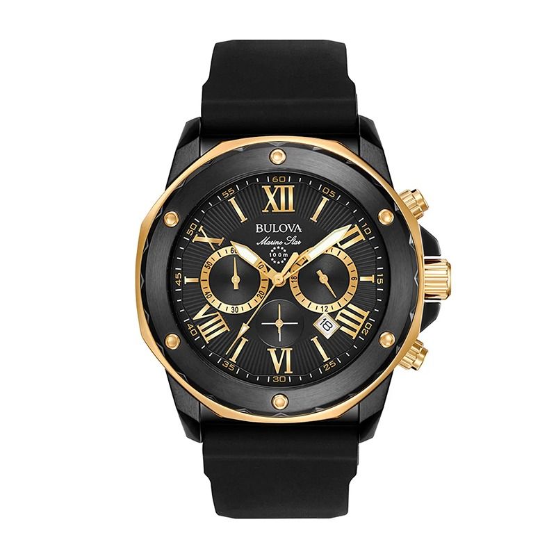 BULOVA - Reloj Bulova Marine Star Negro con Dorado