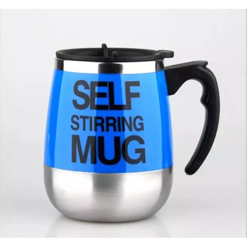 GENERICO - Vaso Taza Pocillo Mezclador Elèctrico Mug Cafe 400ml azul oscuro