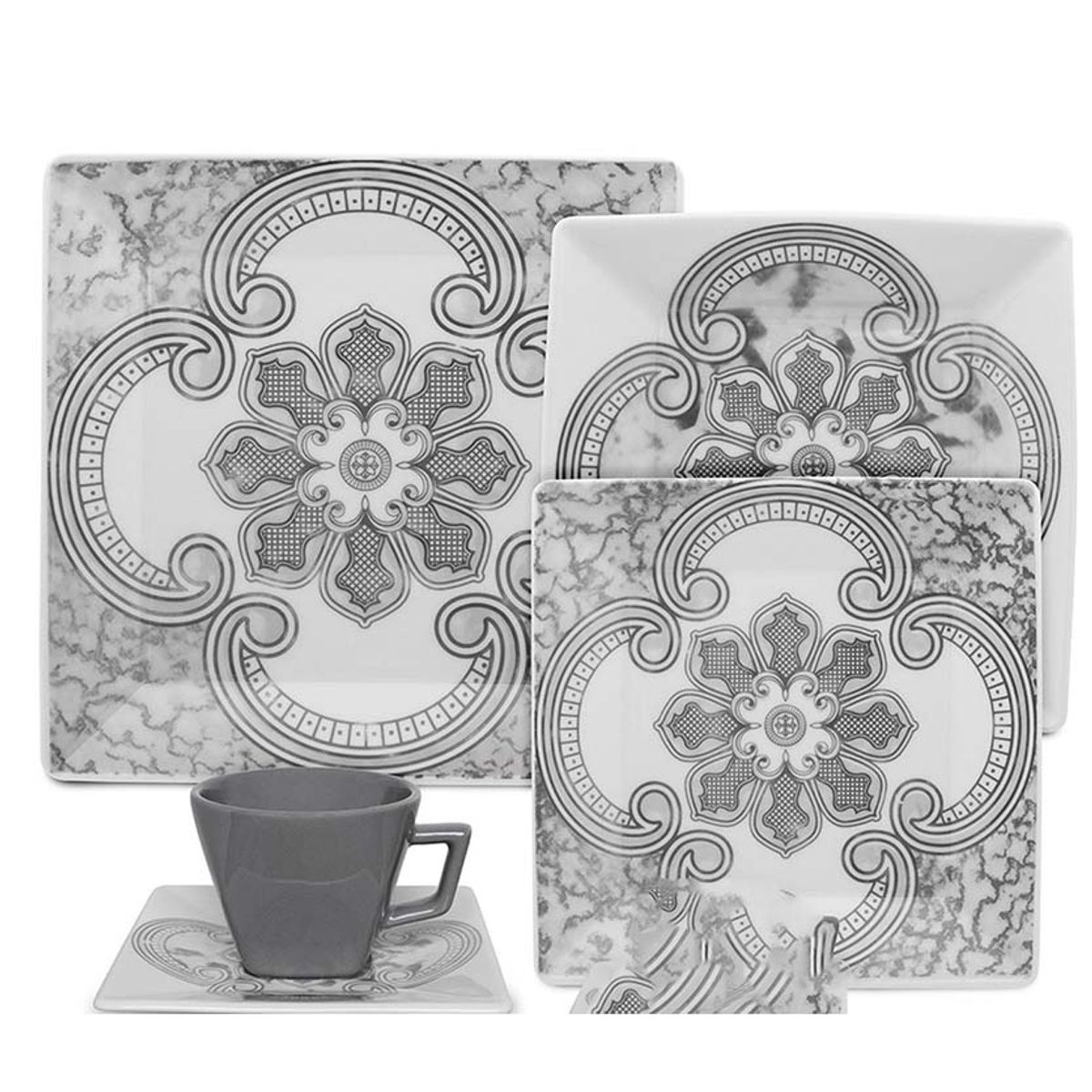 OXFORD - VAJILLA PORCELANA 20 PZAS 4 PTOS PANTHEON