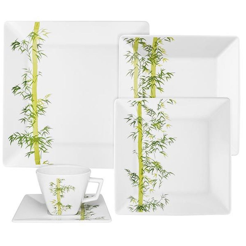 OXFORD - VAJILLA PORCELANA 20 PZAS 4PTOS BAMBOO