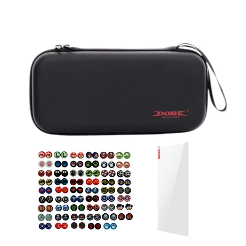GENERICO - Estuche Rígido + Vidrio + 2 Grips Compatible Con Switch 2