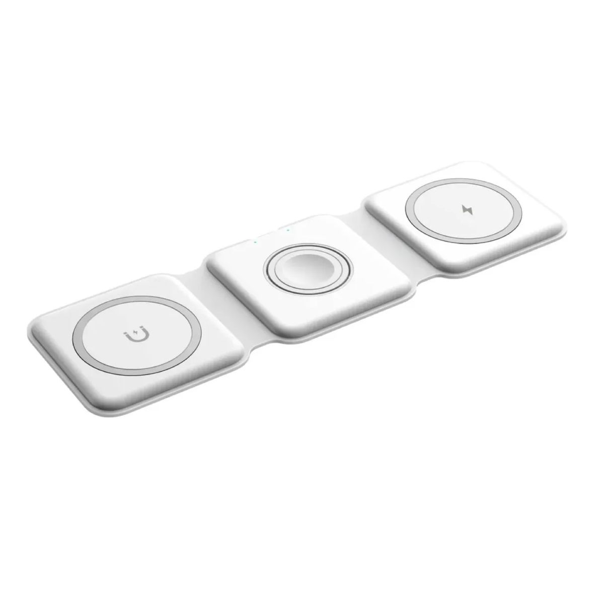 GENERICO - Cargador Viajero Magsafe Trio Charger Wireless + Cable C A C Blanco