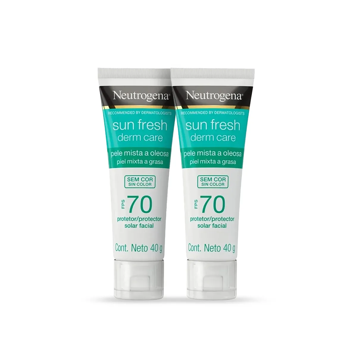 NEUTROGENA - Protector Solar Facial Neutrogena® Sin Color Fps 70 40g X2