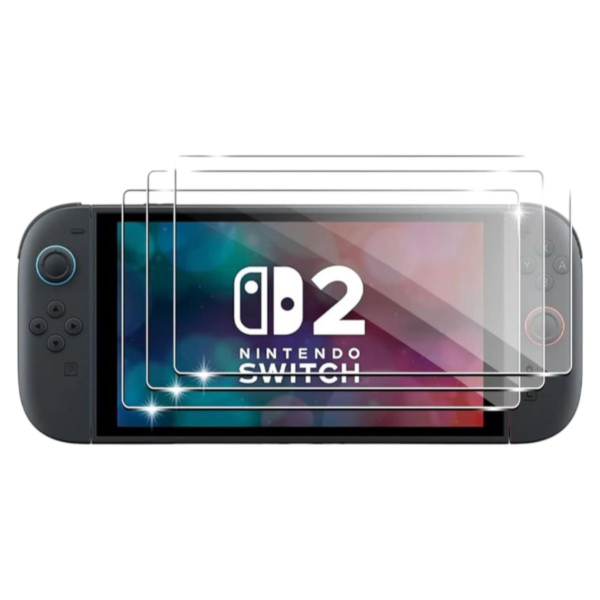 GENERICO - 3 Vidrios Templados Protectores Pantalla Compatible Con Switch 2