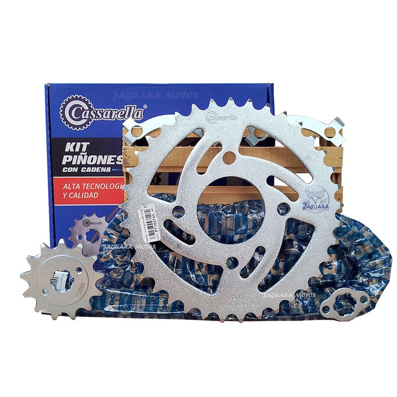 GENERICO - Kit Arrastre Hero Hunk 190 Cadena Niquelada Cassarella