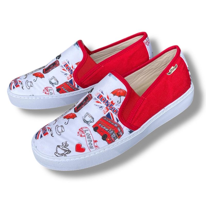XIAN SHOES - mocasines hombre london rojo B378