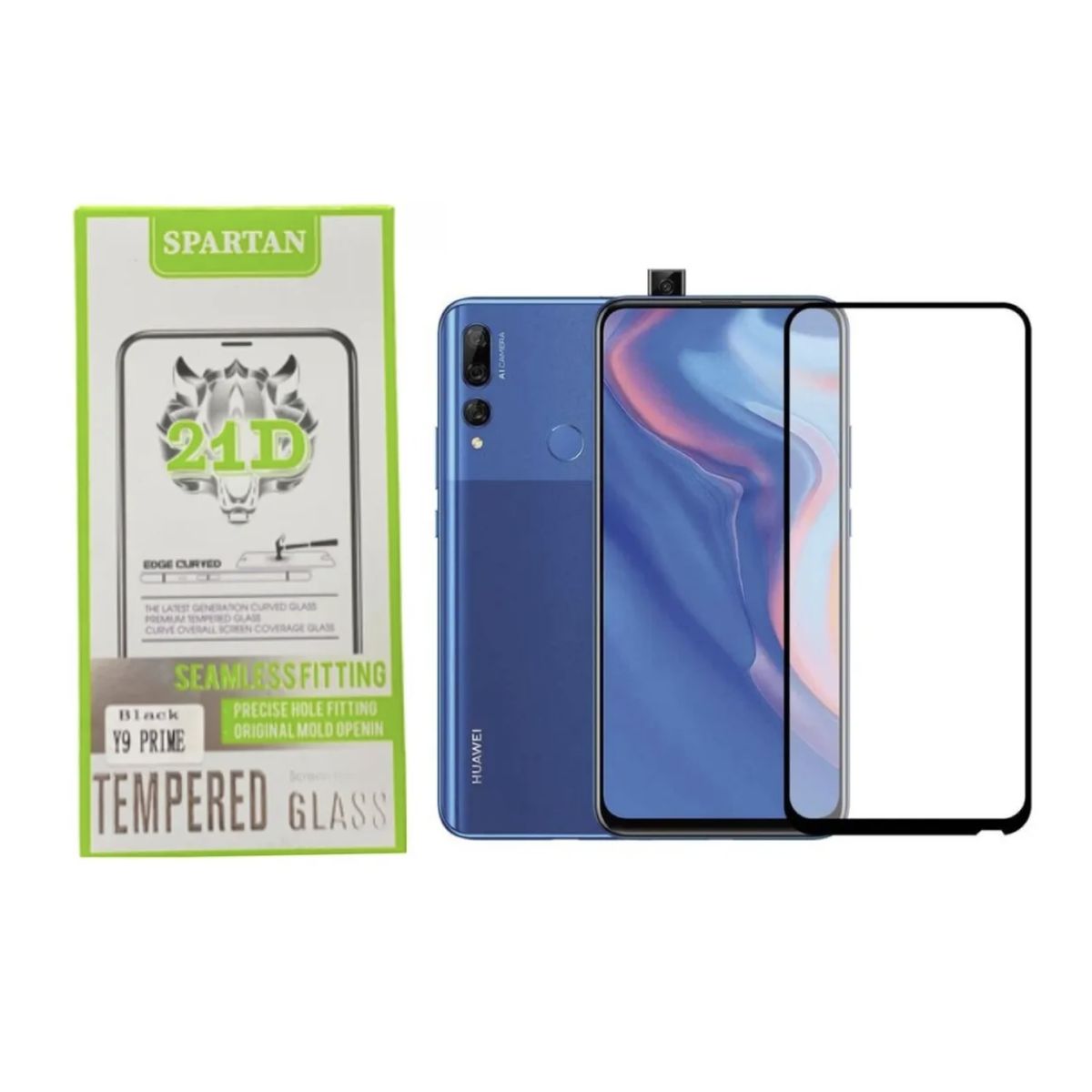 GENERICO - Vidrio Templado Para Celular Huawei Y9 Prime Black