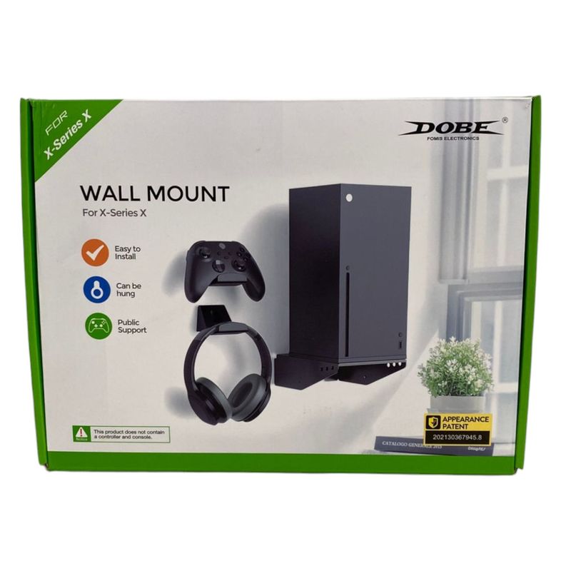 DOBE - Soporte De Pared Para Xbox Series X + 2 Bases Para Control/ Diadema