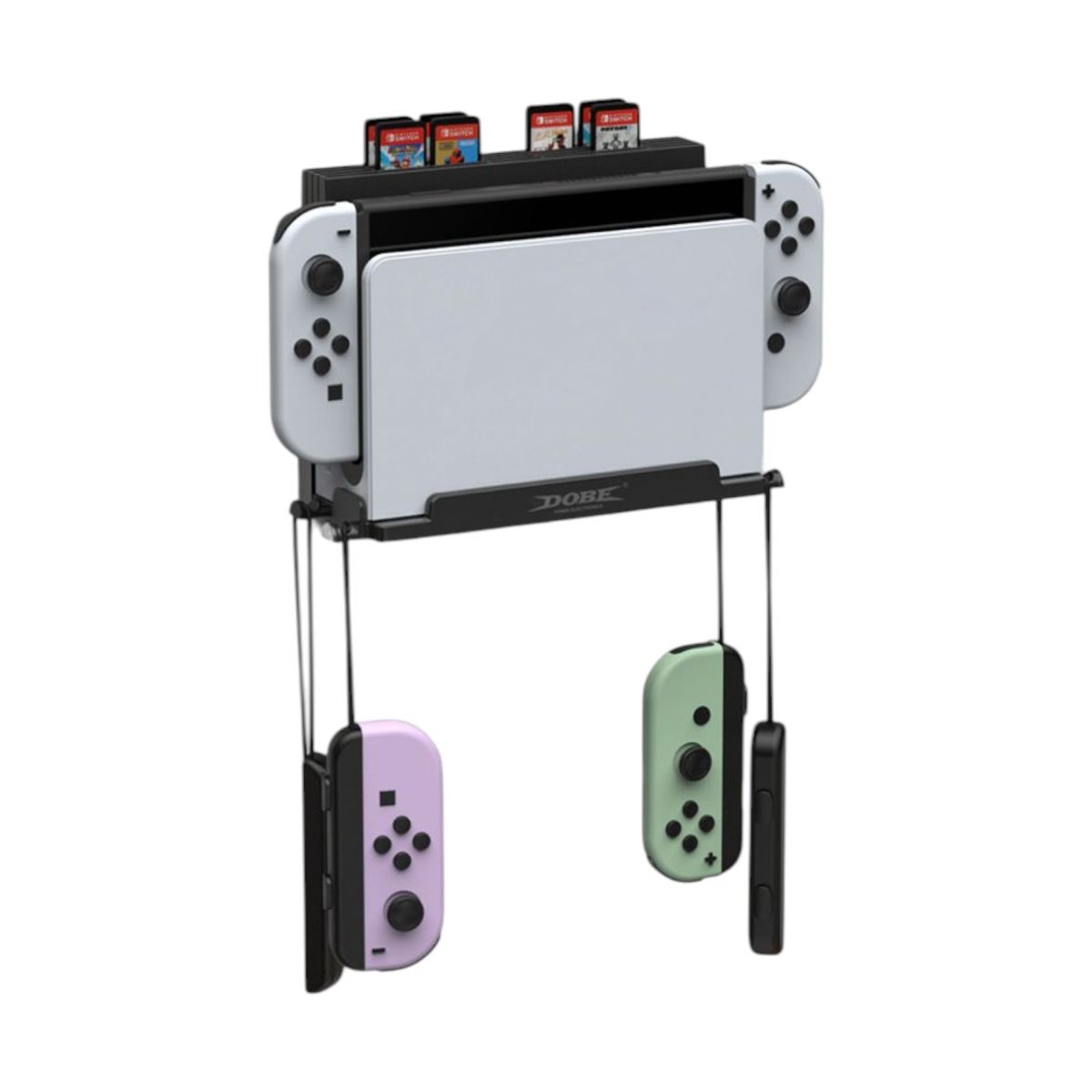 DOBE - Soporte Pared Base Para Switch Dock + 2 Soporte Controles