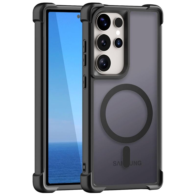 GENERICO - Funda Case Carga Inalámbrica Compatible Samsung S24 Ultra Negro