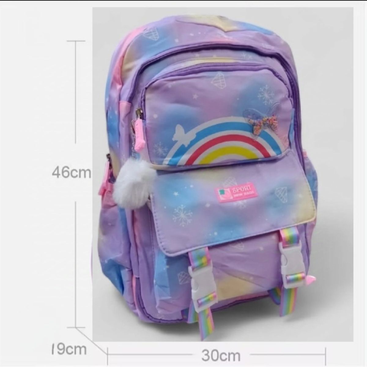 GENERICO - Morral almacenamiento bolso escolar bolso de niña azul