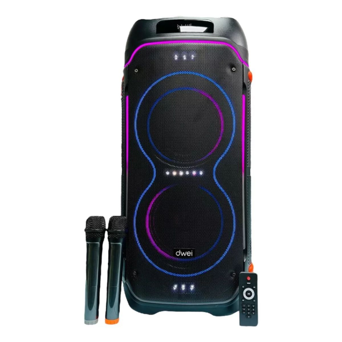 GENERICO - Sistema De Sonido Recargable 12 Rgb Con Doble Micrófono