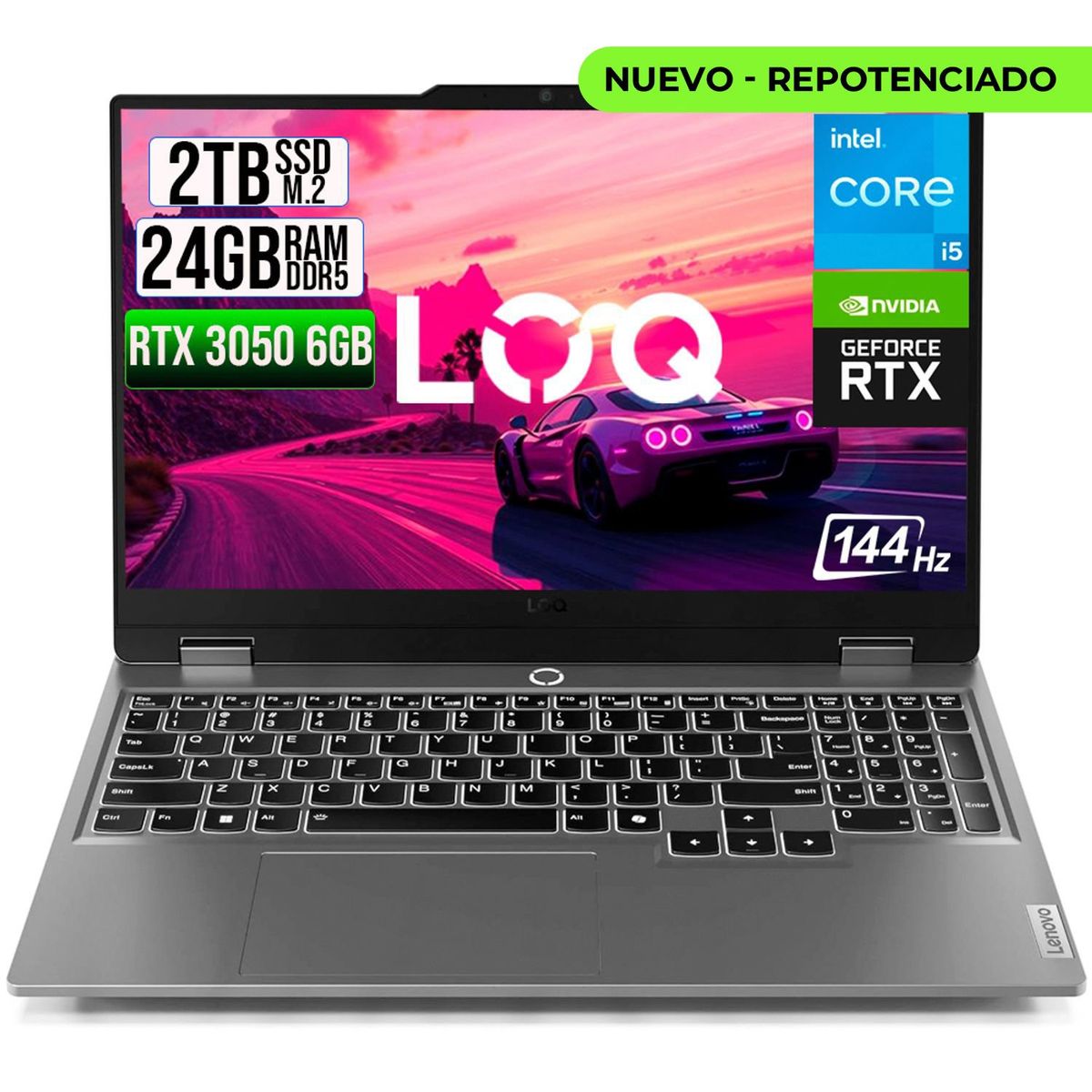 LENOVO - Portátil Lenovo LOQ 15IAX9 Intel Core i5 RTX 3050 2TB 24GB