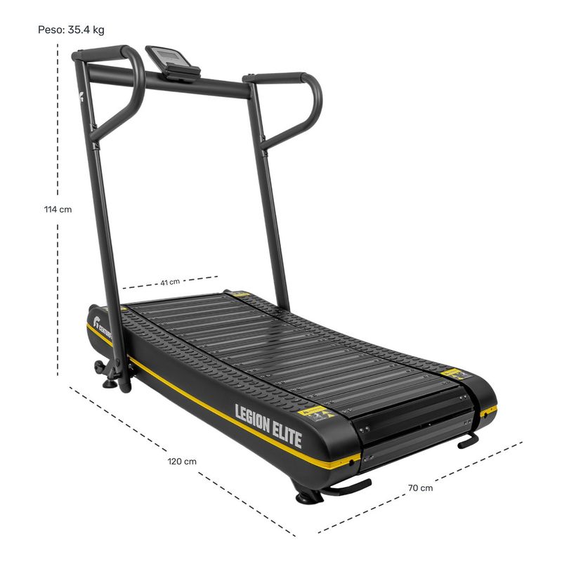 CENTURFIT - Caminadora Trotadora Curva Mecánica Profesional Color Negro