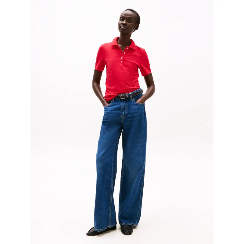 TOMMY HILFIGER - Polo rojo 1985 Collection slim de piqué Tommy Hilfiger