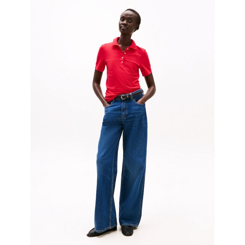 TOMMY HILFIGER - Polo rojo 1985 Collection slim de piqué Tommy Hilfiger