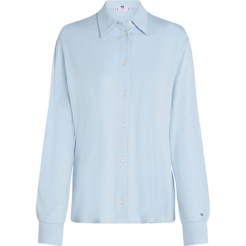 TOMMY HILFIGER - Camisa celeste clásica manga larga Tommy Hilfiger