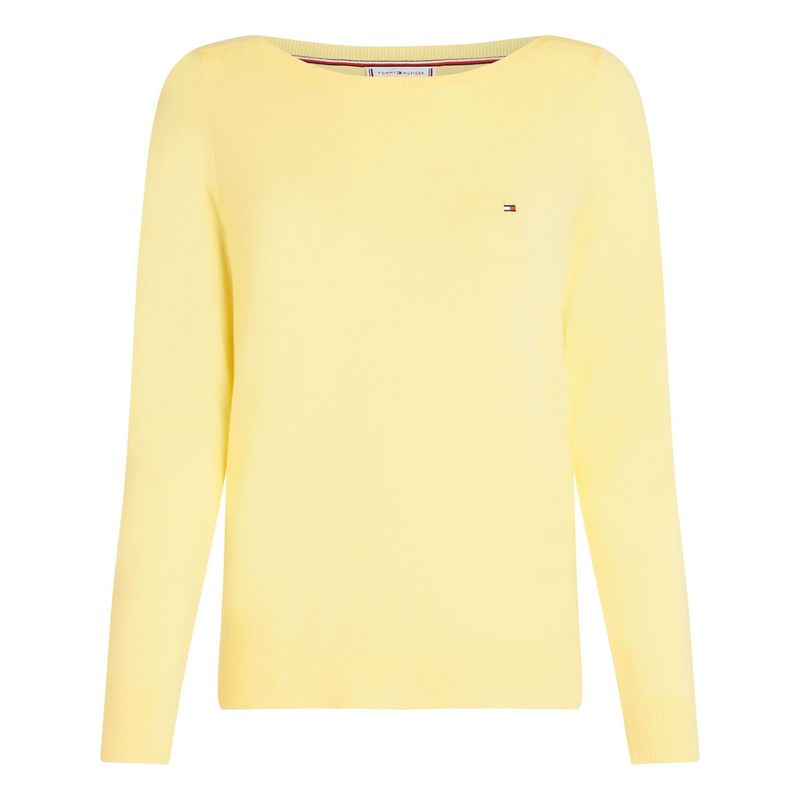 TOMMY HILFIGER - Saco amarillo tejido con cuello barco Tommy Hilfiger