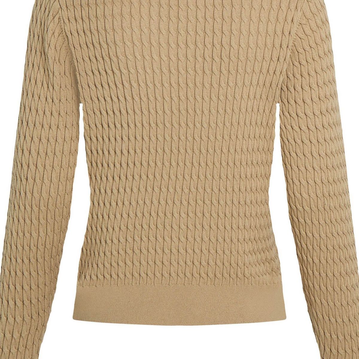 TOMMY HILFIGER - Saco beige tejido de punto trenzado fino Tommy Hilfiger