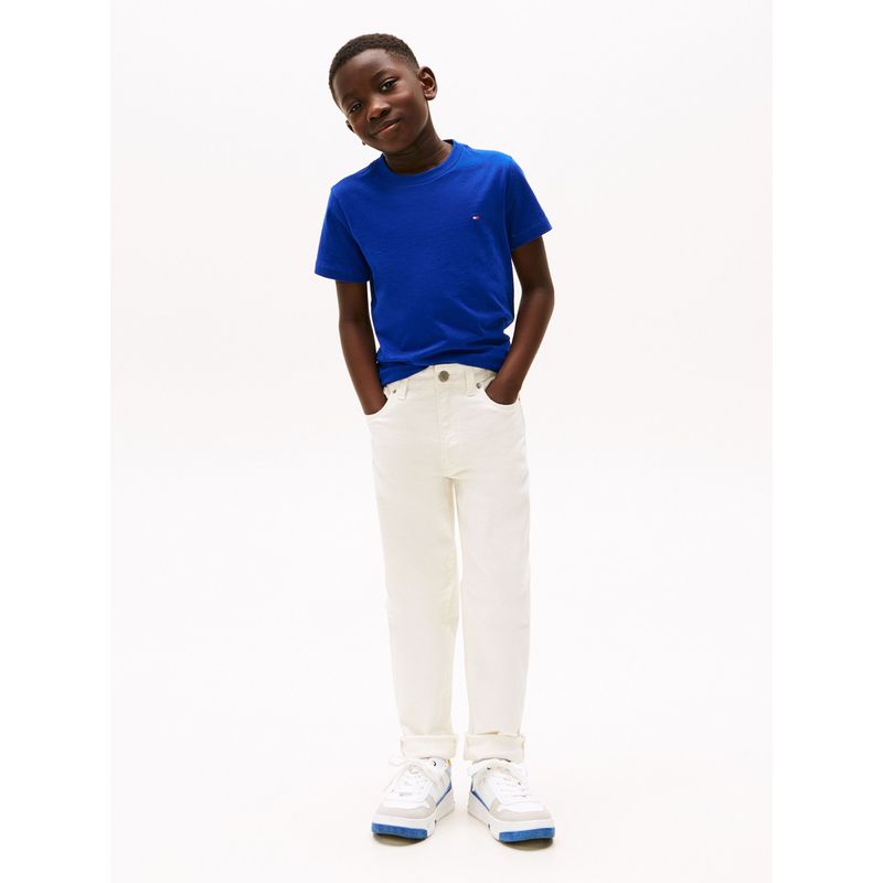 TOMMY HILFIGER - Camiseta azul Essential de cuello redondo Tommy Hilfiger