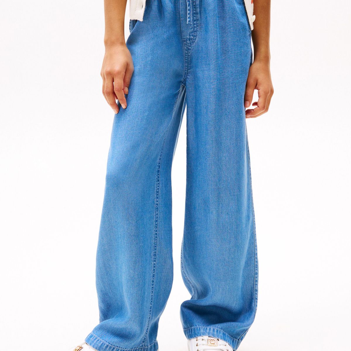 TOMMY HILFIGER - Pantalón azul de pierna ancha Tommy Hilfiger