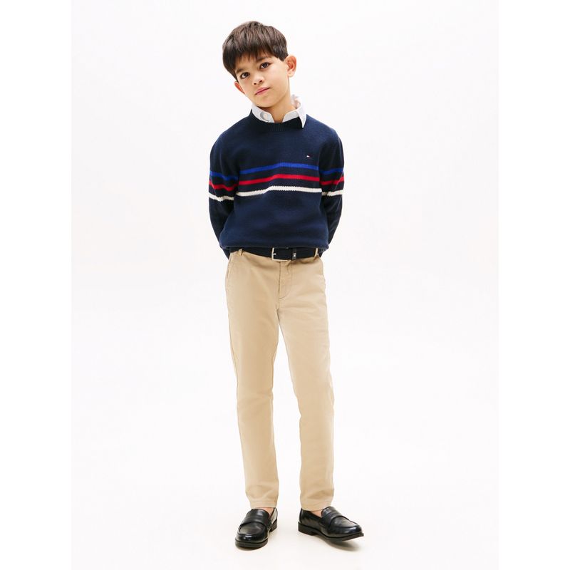 TOMMY HILFIGER - Saco azul tejido de rayas texturizadas Tommy Hilfiger