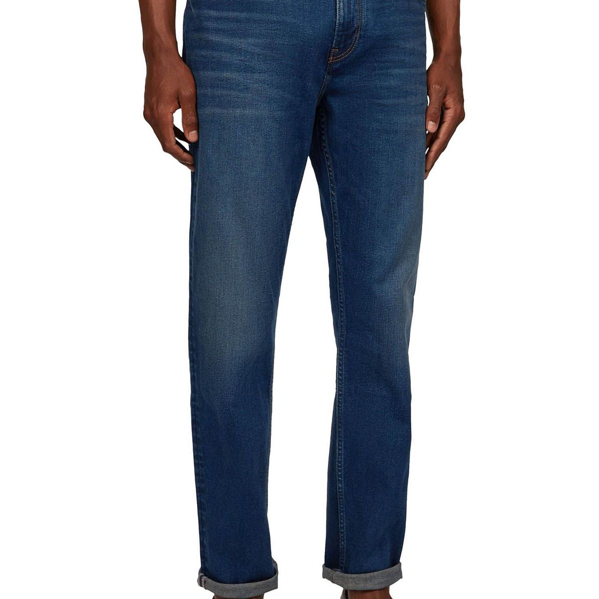 TOMMY HILFIGER - Jeans azul denton de corte recto Tommy Hilfiger