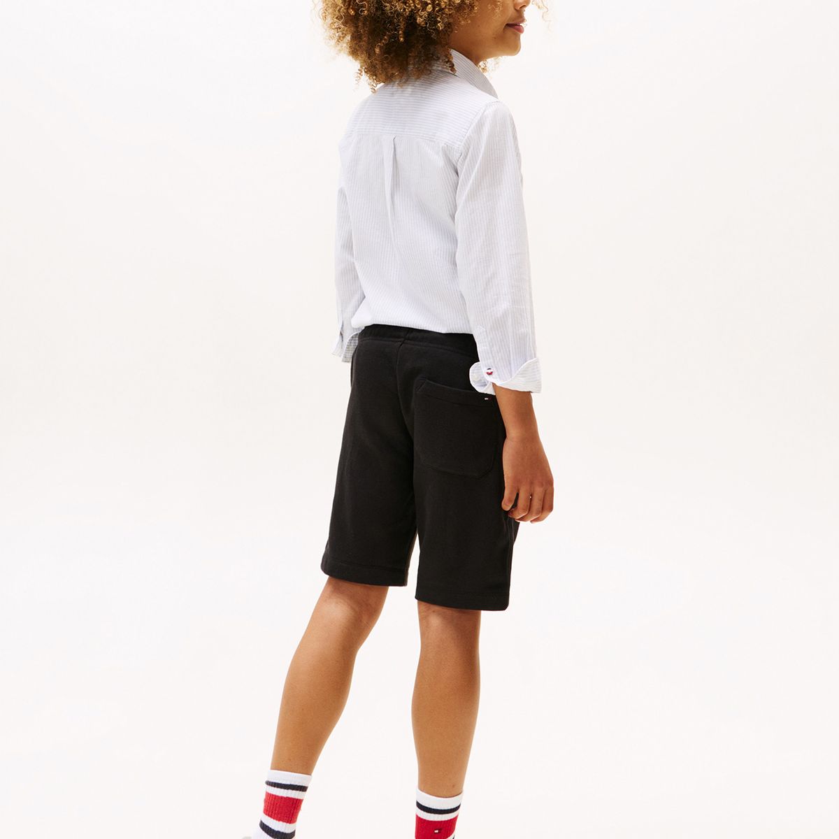 TOMMY HILFIGER - Bermudas negro con logo gráfico Tommy Hilfiger