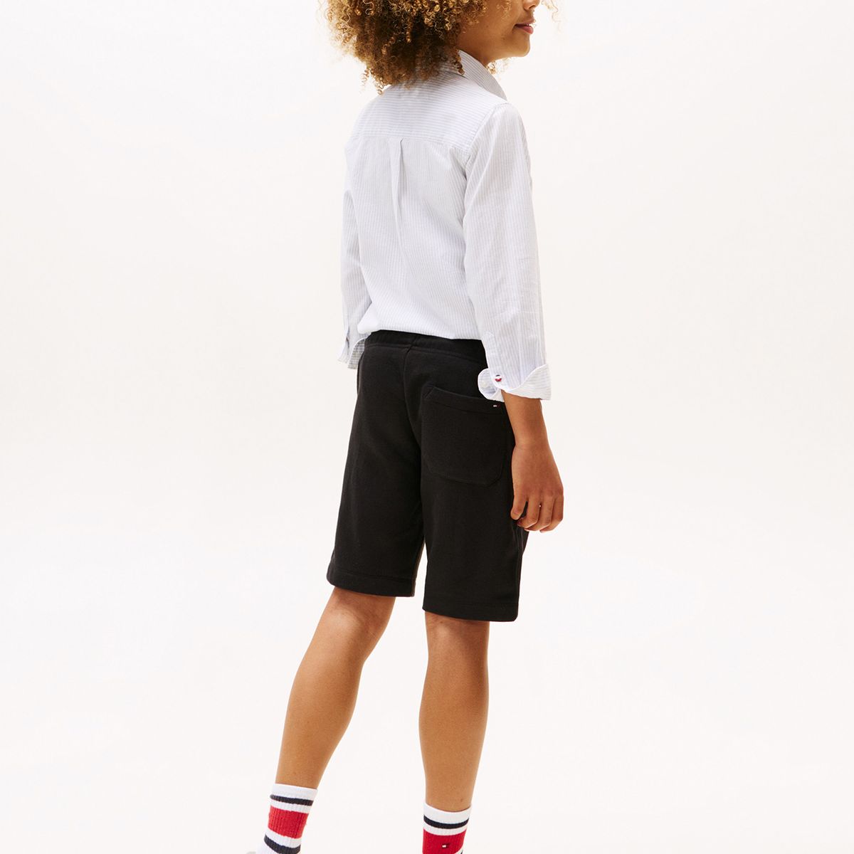 TOMMY HILFIGER - Bermudas negro con logo gráfico Tommy Hilfiger