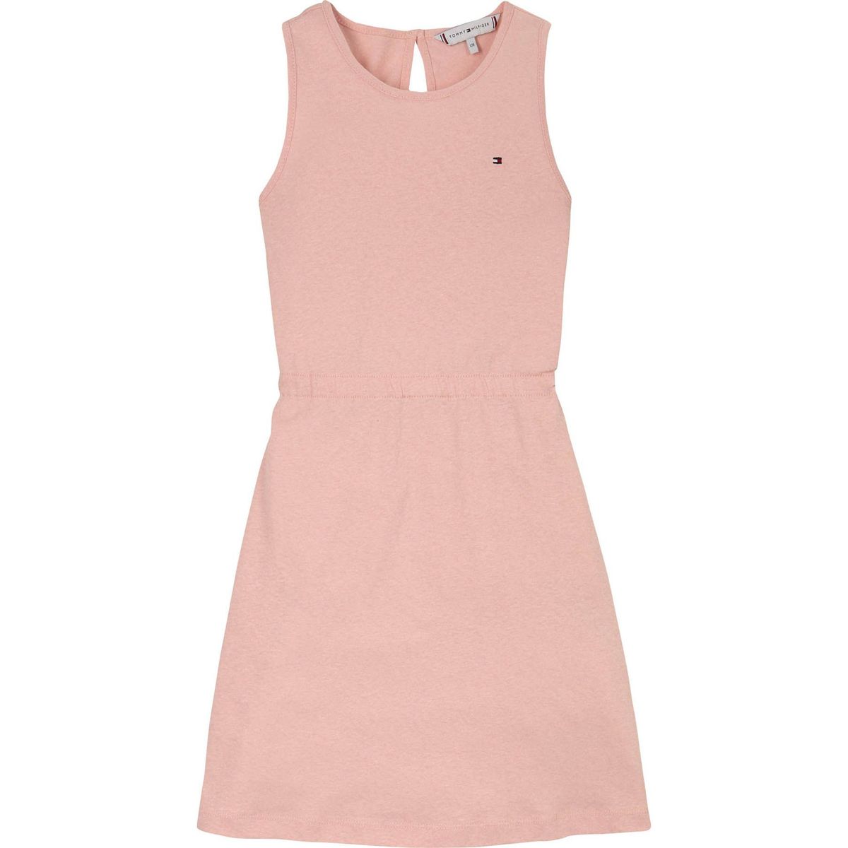 TOMMY HILFIGER - Vestido rosa sin mangas en mezcla de lino Tommy Hilfiger