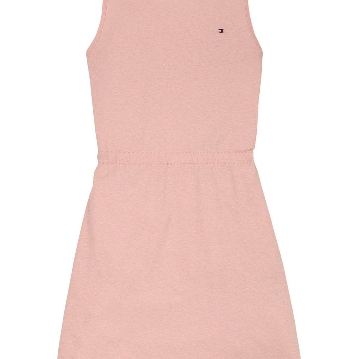 TOMMY HILFIGER - Vestido rosa sin mangas en mezcla de lino Tommy Hilfiger