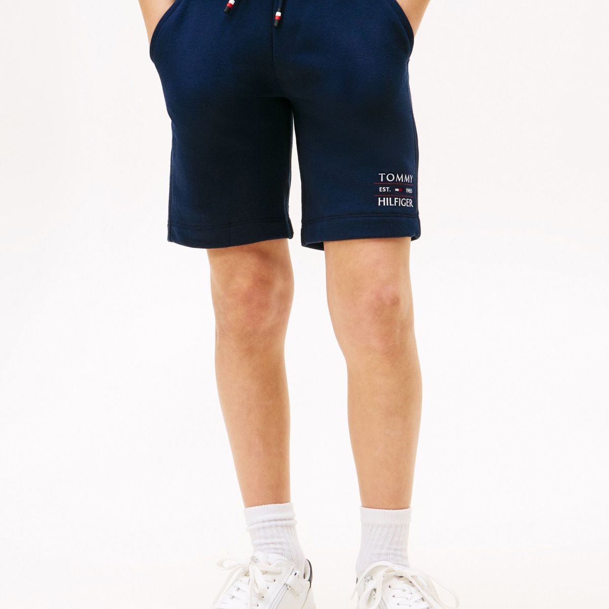 TOMMY HILFIGER - Jogger azul con bajo ajustado y logo Para Niño Tommy Hilfiger