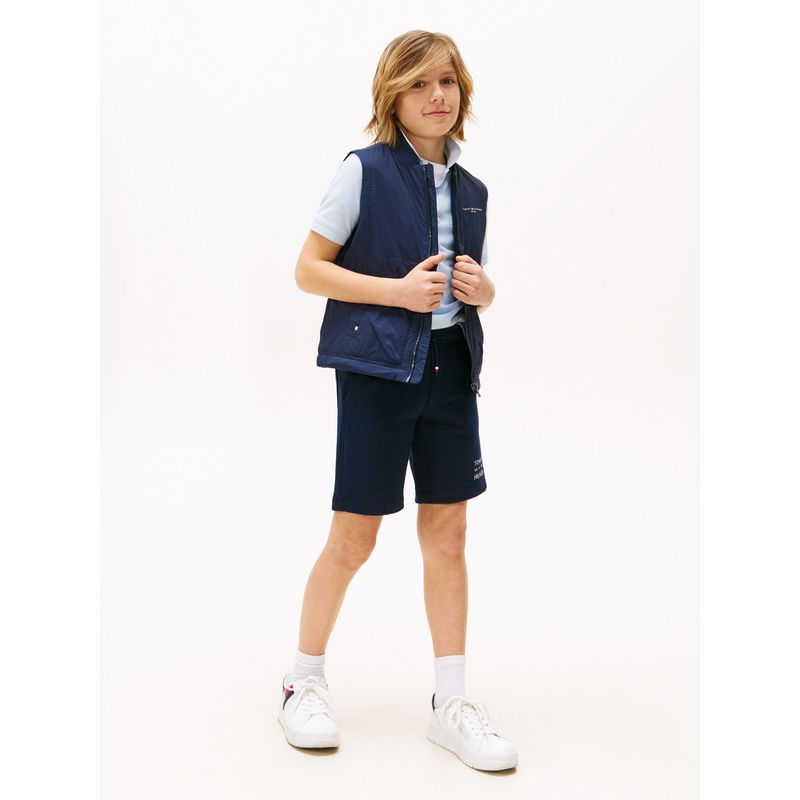 TOMMY HILFIGER - Joggers azul con bajo ajustado y logo Tommy Hilfiger