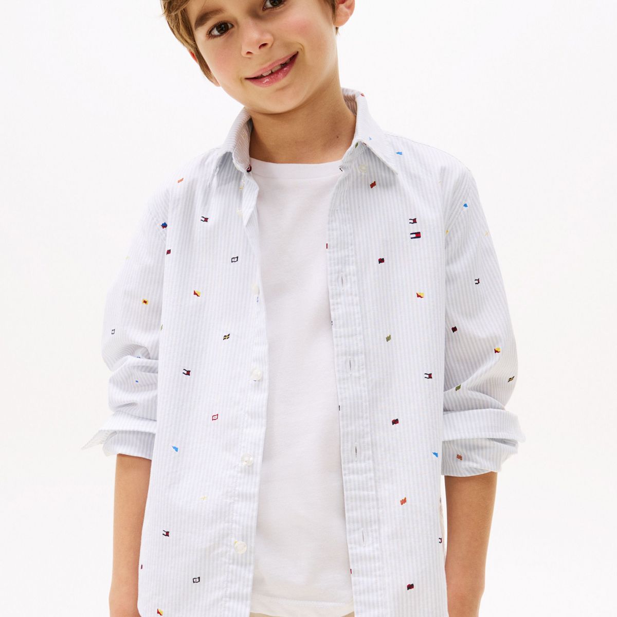 TOMMY HILFIGER - Camisa all over flag de manga larga Para Niño Tommy Hilfiger