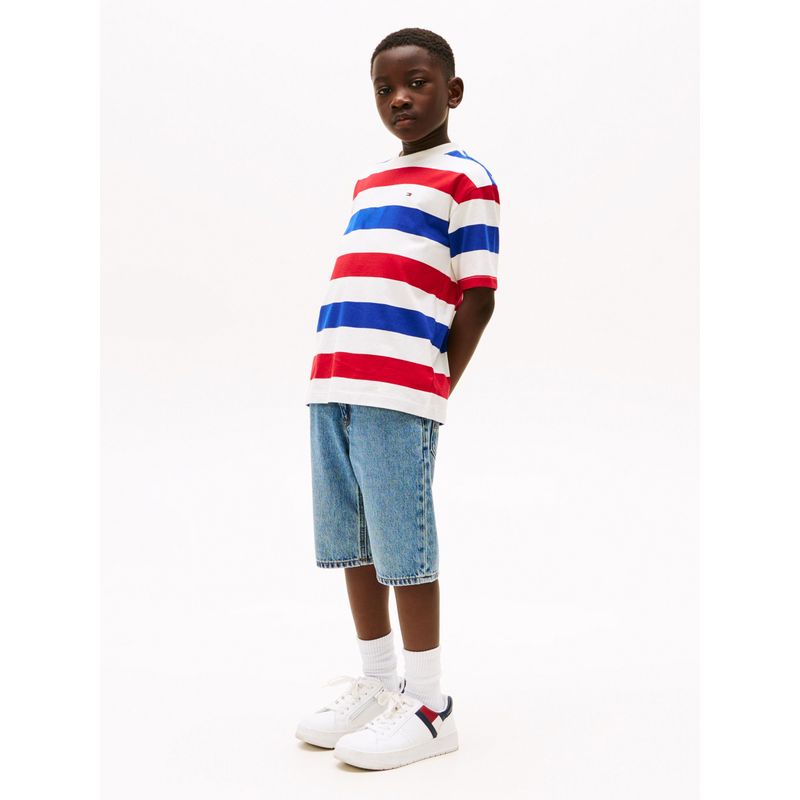 TOMMY HILFIGER - Camiseta multicolor de cuello redondo con logo bordado Tommy Hilfiger