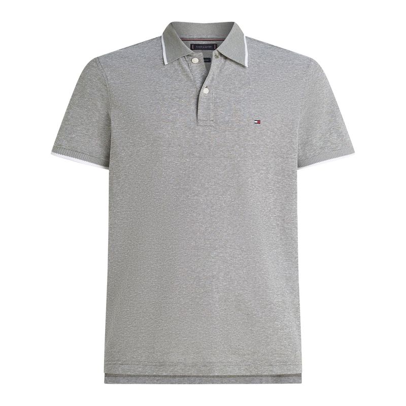 TOMMY HILFIGER - Polo verde de corte regular con logo Tommy Hilfiger