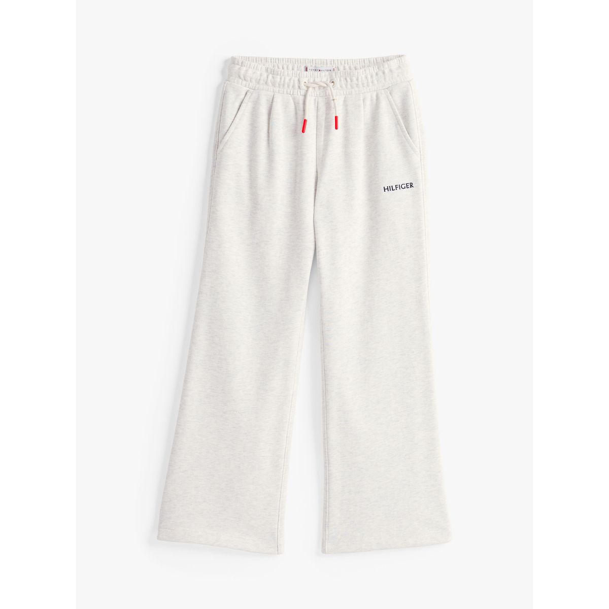 TOMMY HILFIGER - Joggers blanco de pierna ancha con logo bordado Tommy Hilfiger