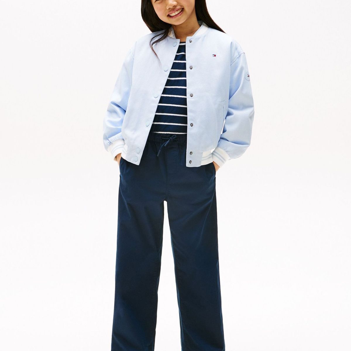 TOMMY HILFIGER - Pantalón azul de pierna ancha Tommy Hilfiger